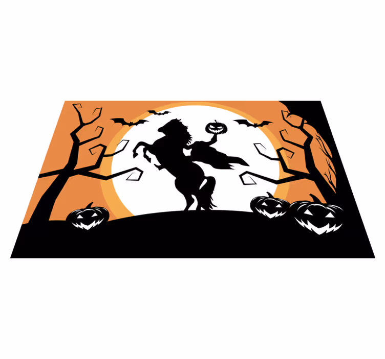 Rytter på hest spisebrikke Halloween - Tenstickers