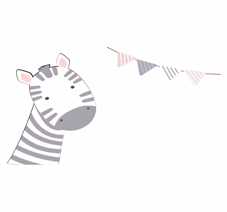 Spisebrikke spedbarn med zebra hode illustrasjon - Tenstickers
