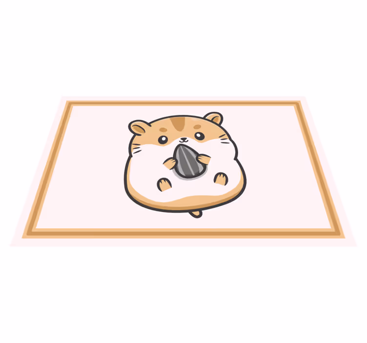 Søt hamster tegneserie spisebrikke moderne - Tenstickers