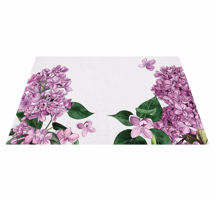 Lilla og grønne blomster spisebrikke original - Tenstickers
