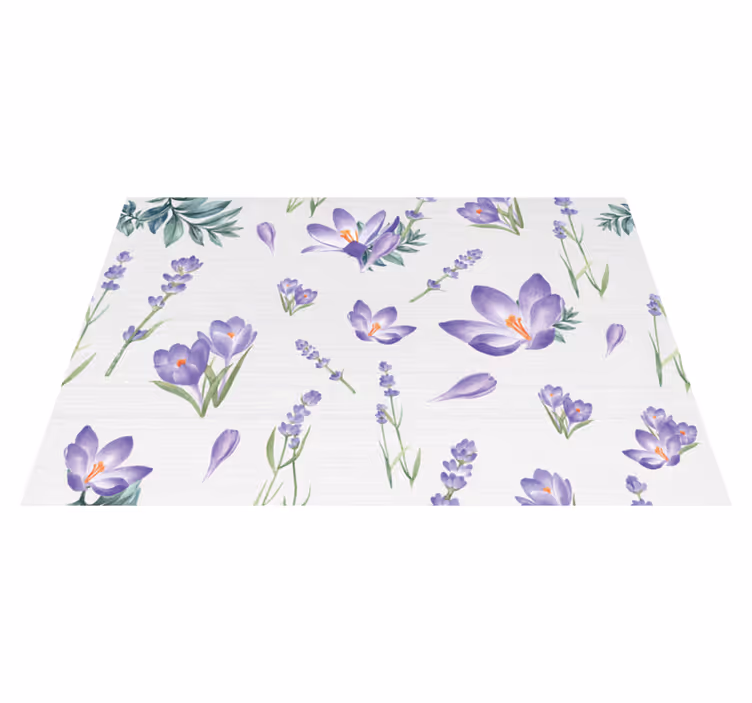 Lilla blomster med vann spisebrikke original - Tenstickers