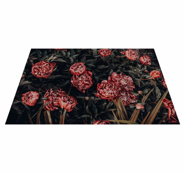 Vibrant blomsteropplevelse spisebrikke tekstur - Tenstickers