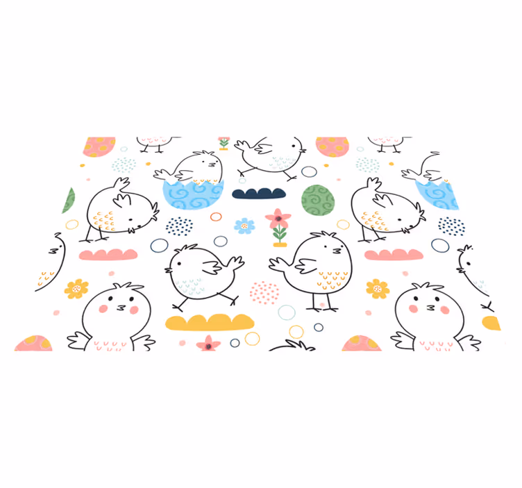 Søte fuglemønstre spisebrikke spedbarn - Tenstickers