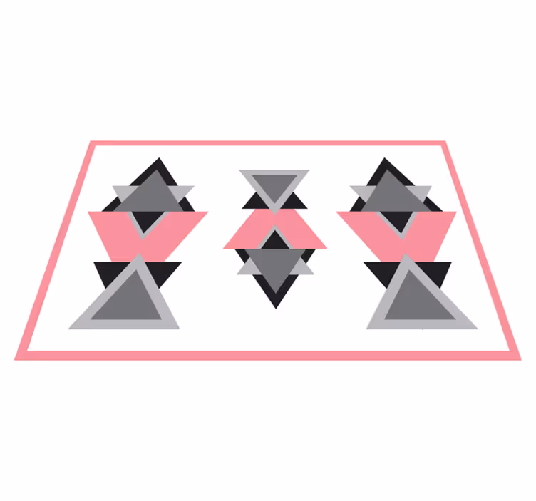 Trekanter abstrakt kunst spisebrikke original - Tenstickers