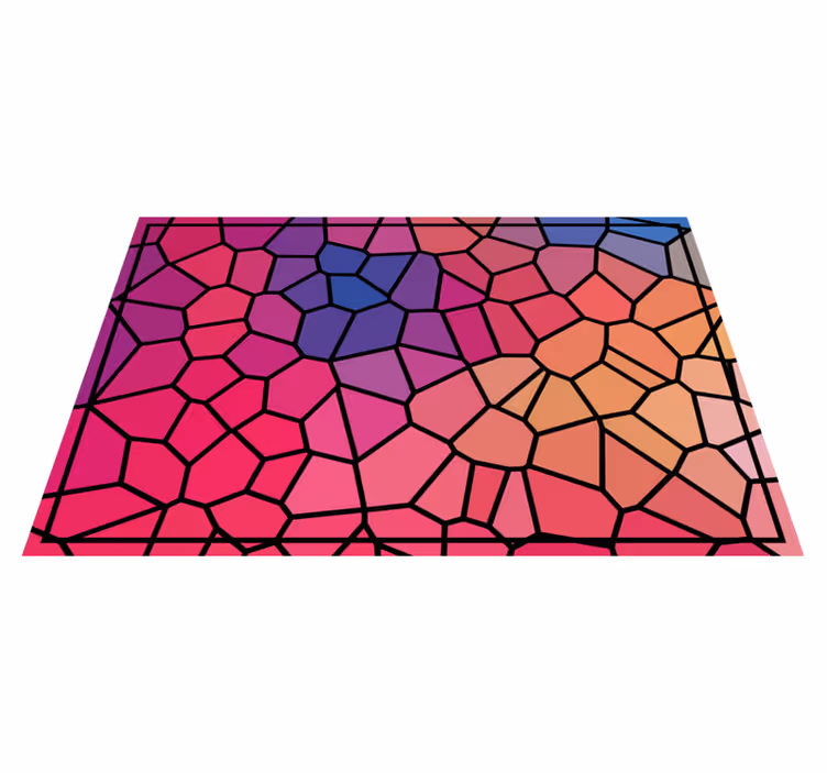 Levende farger geometriske spisebrikke original - Tenstickers