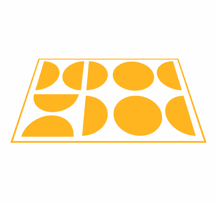 Gule halvsirkler spisebrikke original - Tenstickers
