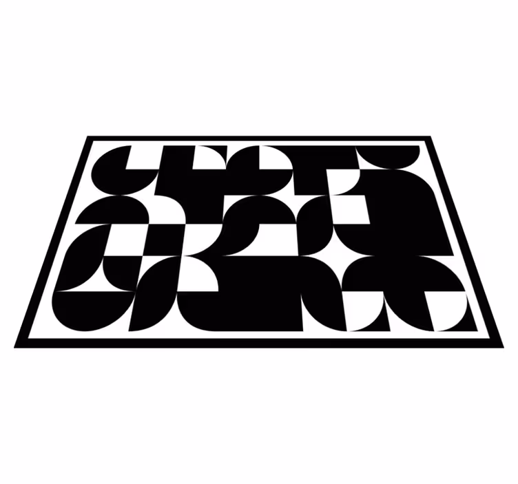 Spisebrikke moderne geometrisk svart mønster - Tenstickers