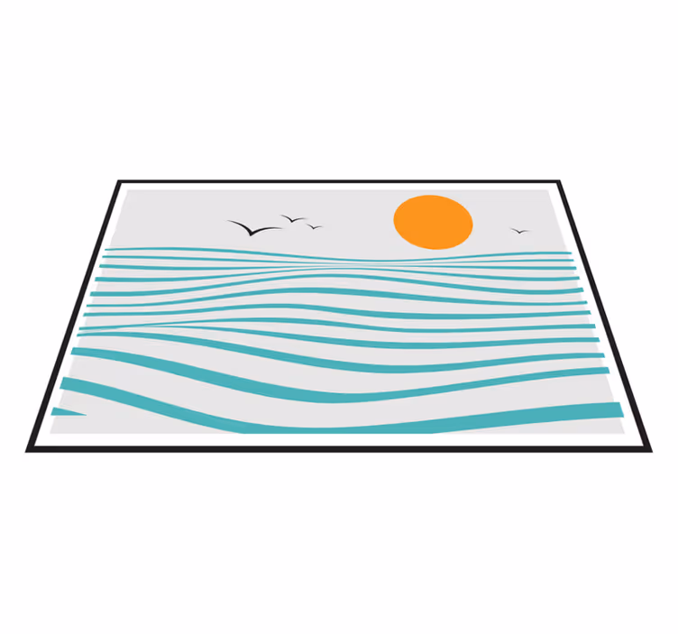Spisebrikke moderne med stilige bølger design - Tenstickers