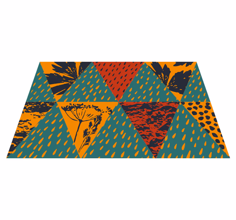 Spisebrikke original med dristig geometrisk mønster - Tenstickers