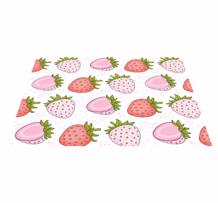 Spisebrikke original rosa jordbærmønster - Tenstickers