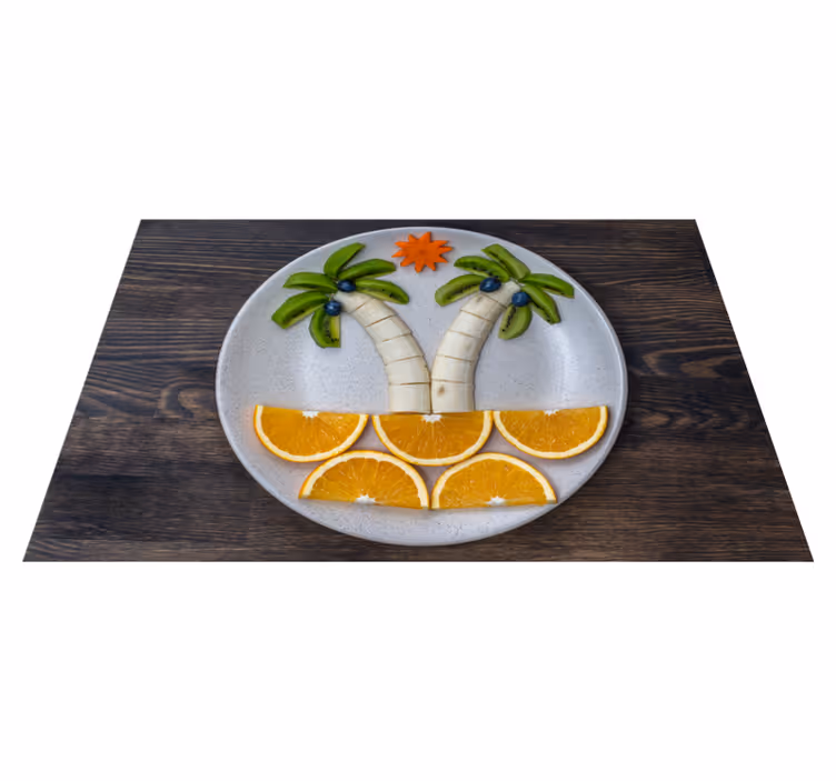 Barn tropisk frukt spisebrikke spedbarn - Tenstickers