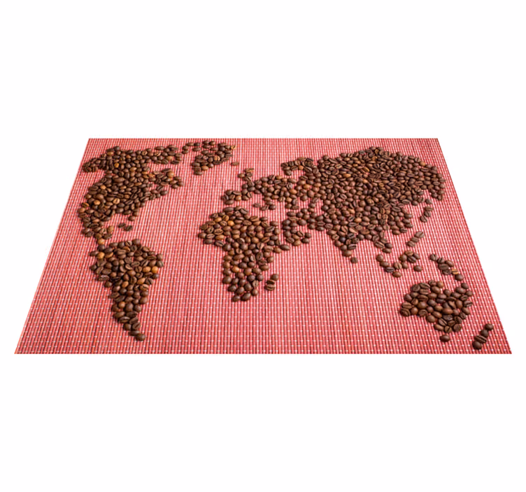 Spisebrikke original verdenskart kaffebønner - Tenstickers