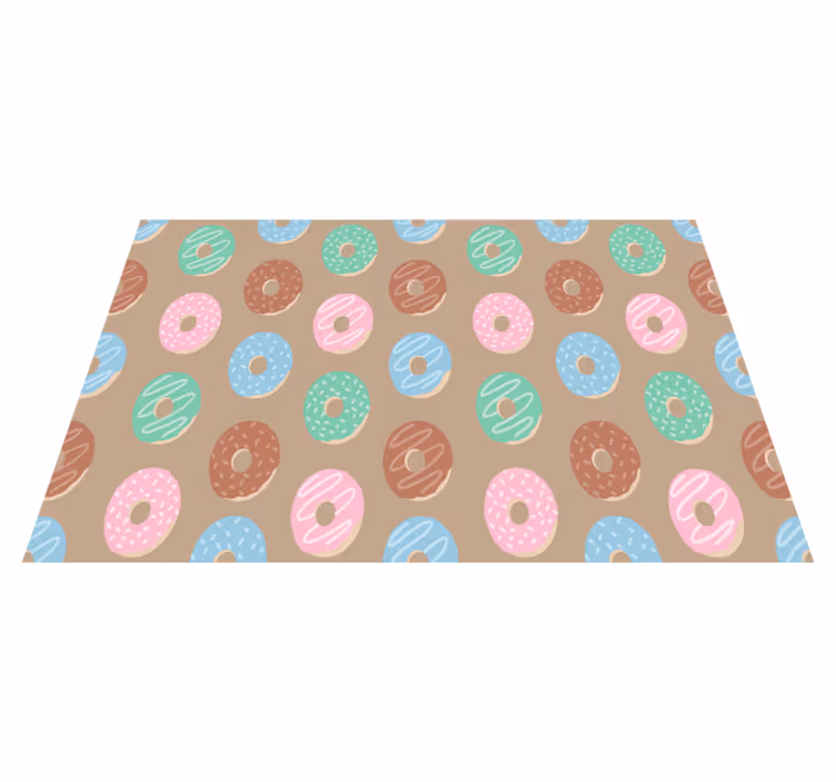 Spisebrikke original med livlig donutsmotiv - Tenstickers