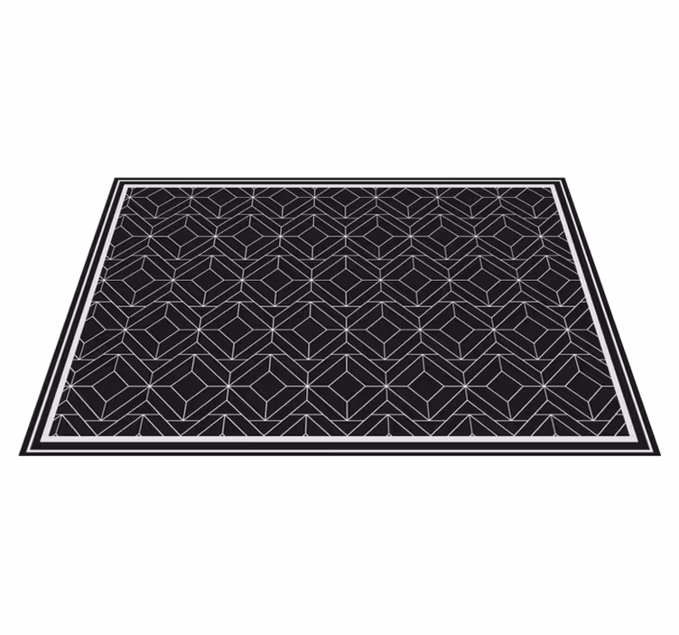 Spisebrikke moderne geometrisk svart overflate - Tenstickers