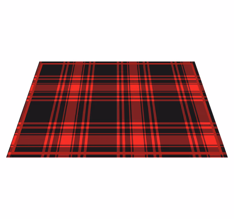 Menzies tartan svart rød rutemønster spisebrikke tekstur - Tenstickers