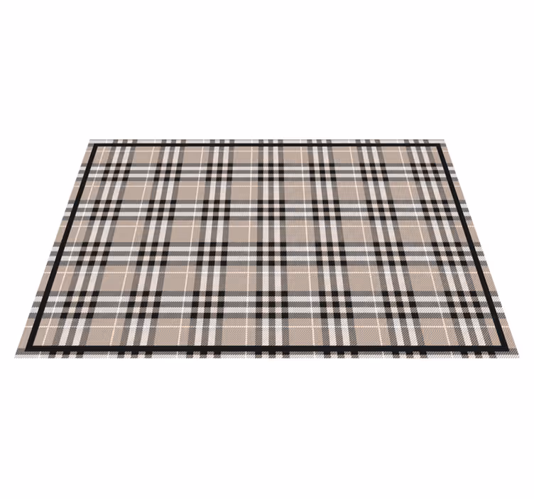 Tradisjonelt skotsk grå tartan mønster spisebrikke original - Tenstickers