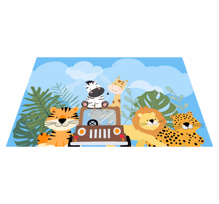 Spisebrikke spedbarn dyresafari scene - Tenstickers