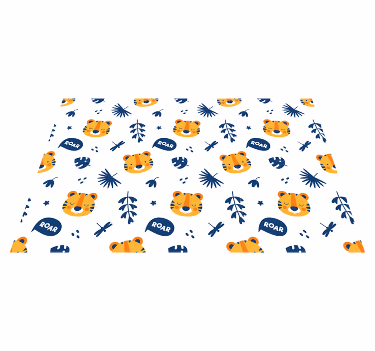 Tigeransikt mønster spisebrikke spedbarn - Tenstickers