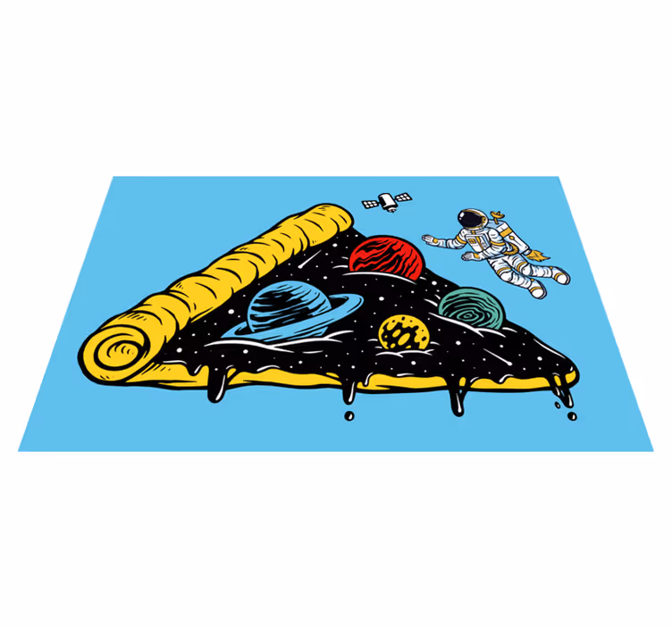 Skive med romtema spisebrikke original - Tenstickers