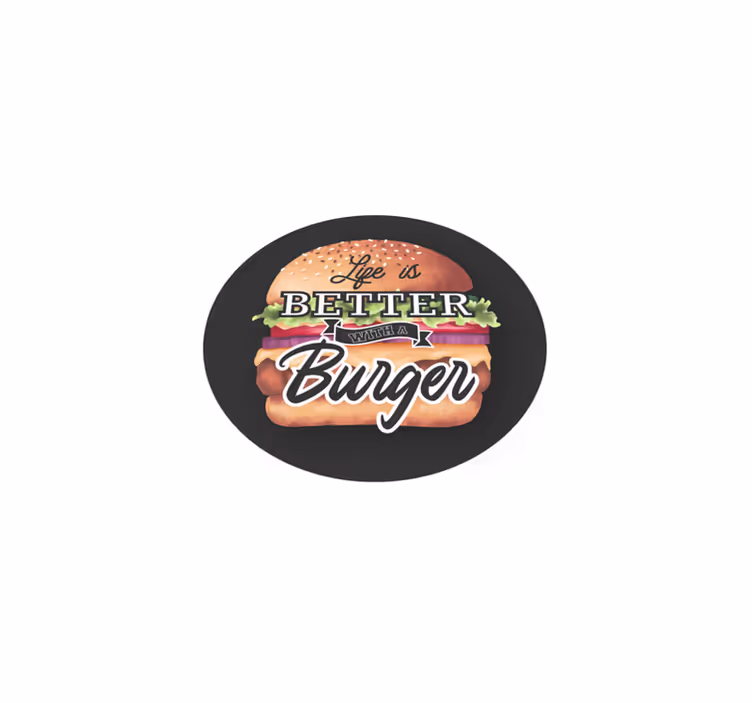 Livet er bedre med en burger spisebrikke restaurant - Tenstickers