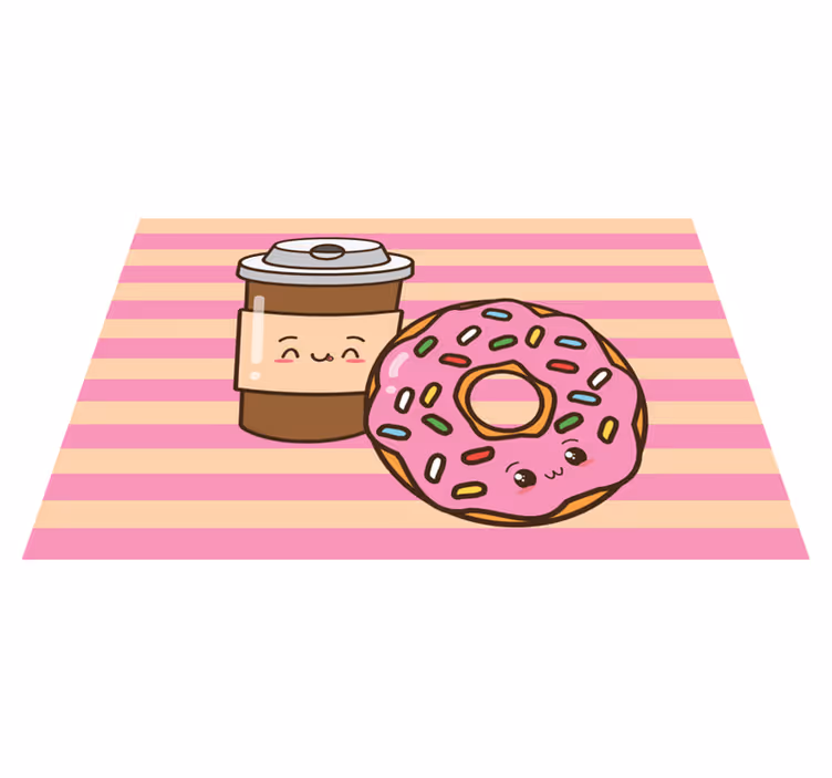 Spisebrikke spedbarn søt kaffedonut - Tenstickers