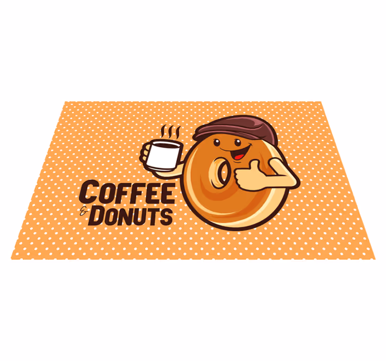 Smultring drikker en kopp kaffe spisebrikke original - Tenstickers