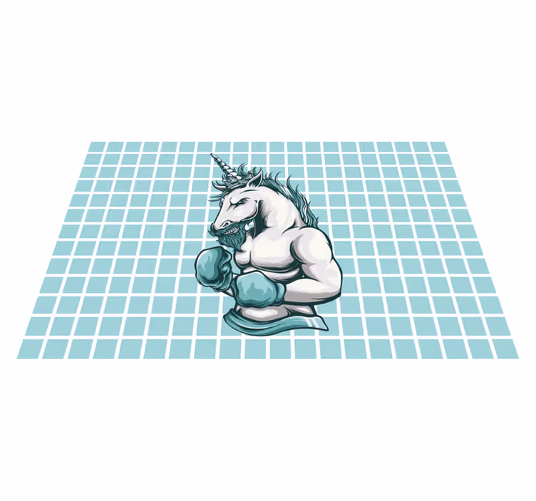Trening gym unicorn tegneserie spisebrikke original - Tenstickers