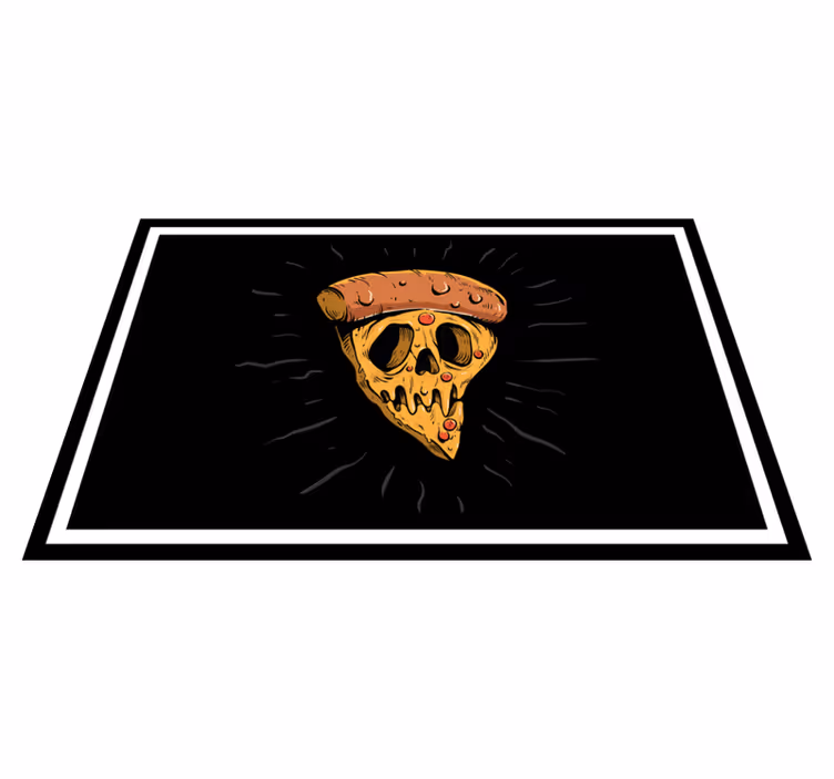 Pizza hodeskalle graffiti stil spisebrikke original - Tenstickers