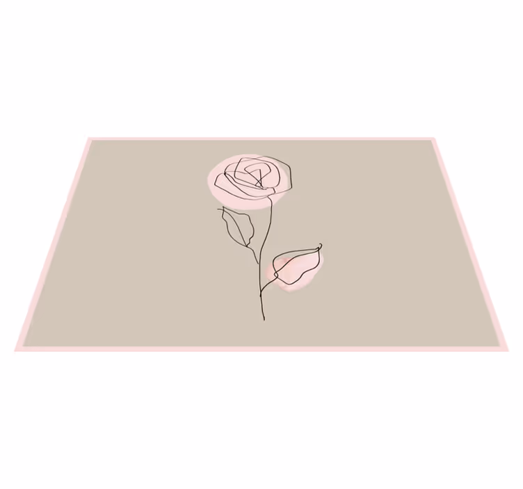 Spisebrikke moderne elegant roseomriss - Tenstickers