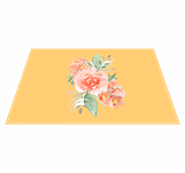 Spisebrikke original blomsterdekorasjon - Tenstickers