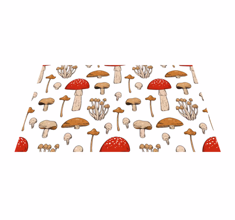 Mushroom pattern spisebrikke original - Tenstickers