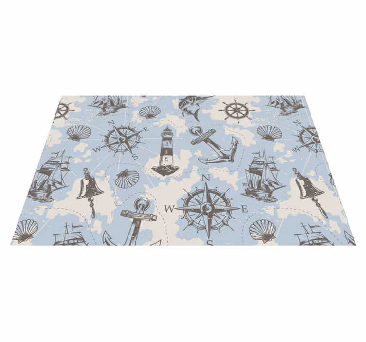 Spisebrikke moderne maritimt motiv - Tenstickers