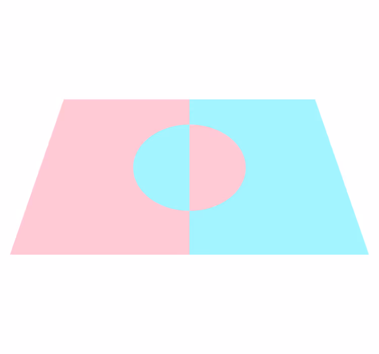 Geometrisk rund fargeblokk spisebrikke original - Tenstickers