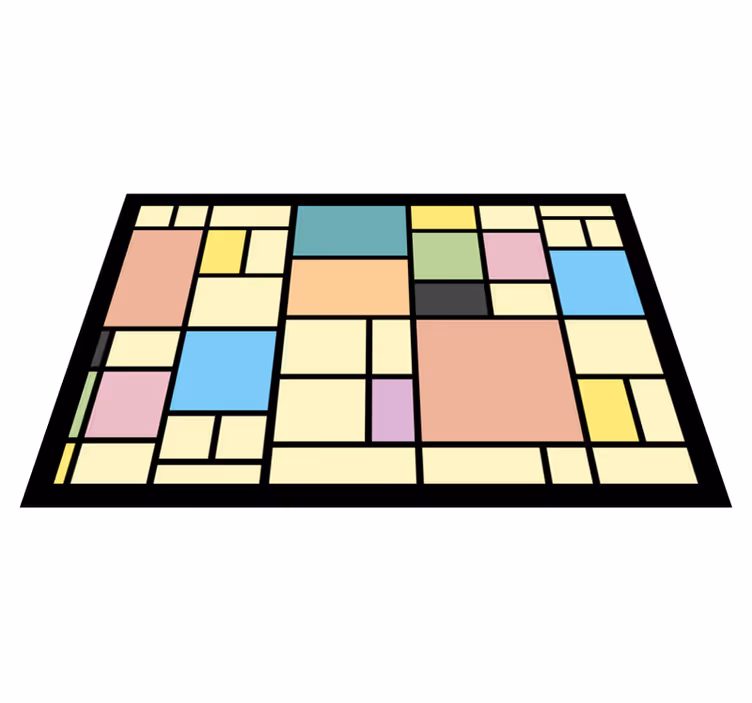 Spisebrikke moderne geometrisk abstrakt mønster - Tenstickers