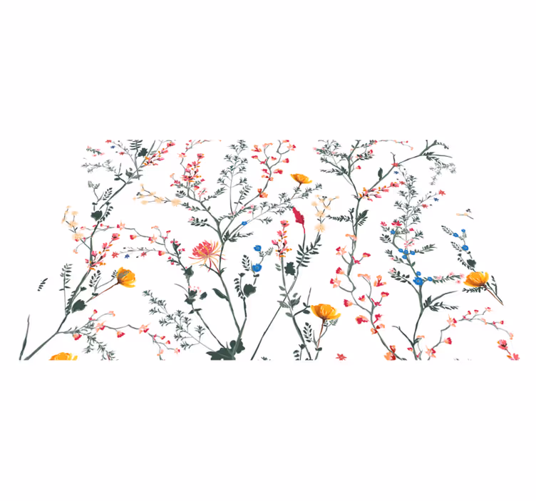 Spisebrikke original blomsterdesign sett - Tenstickers