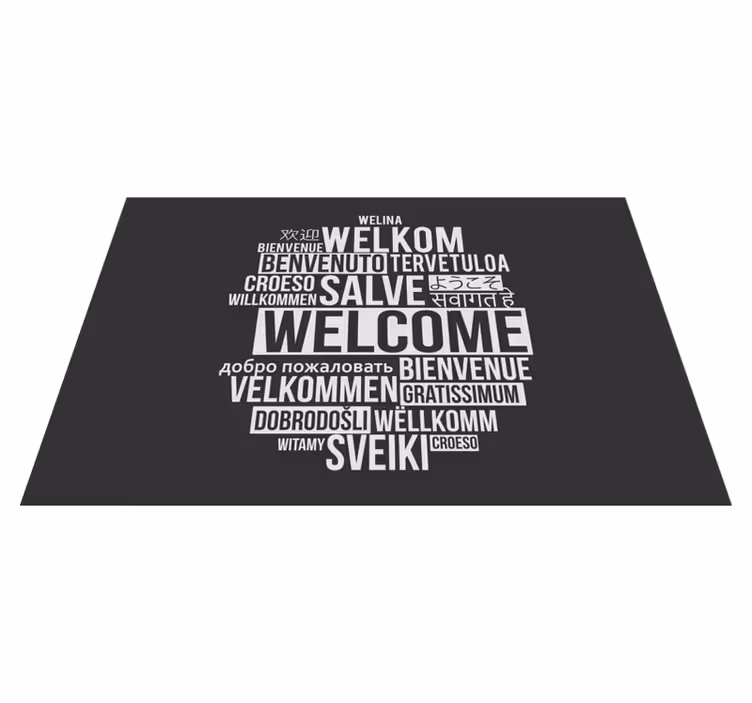 Spisebrikke tekster velkommen flerspråklig design - Tenstickers