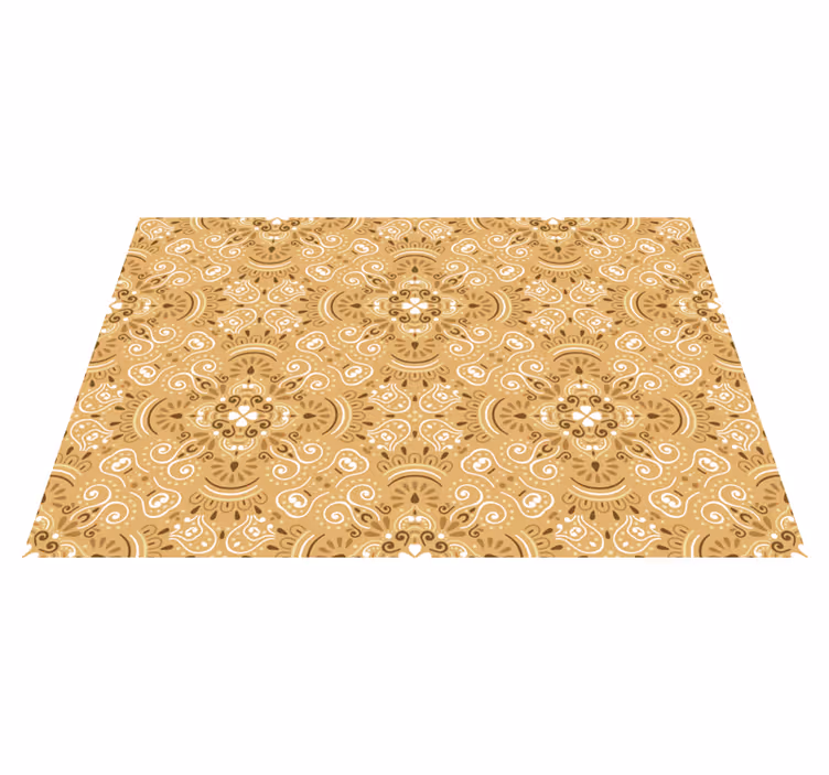 Vintage beige dekorativt mønster spisebrikke original - Tenstickers