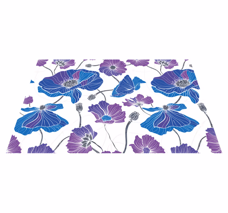 Spisebrikke tekstur livlig botanisk mønster - Tenstickers