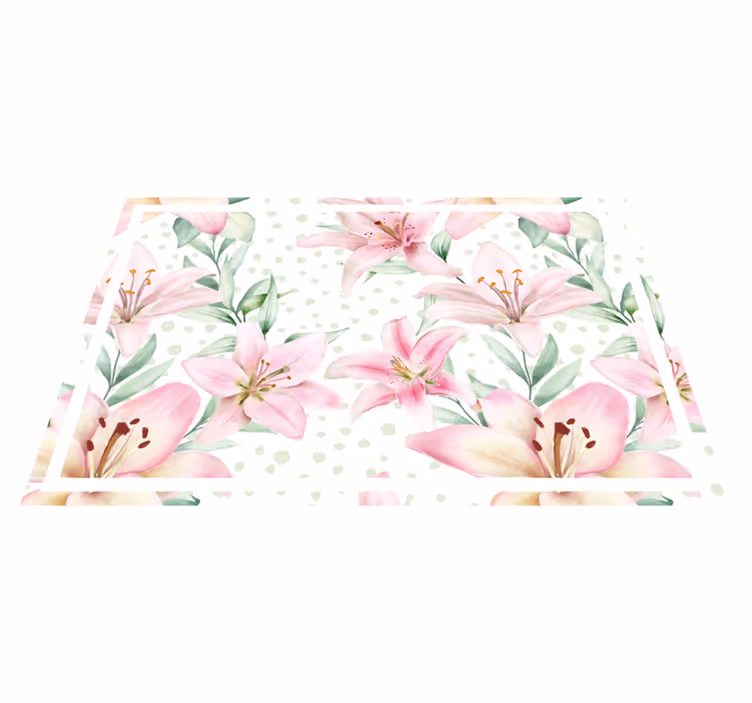 Spisebrikke original blomsterlilje arrangement - Tenstickers