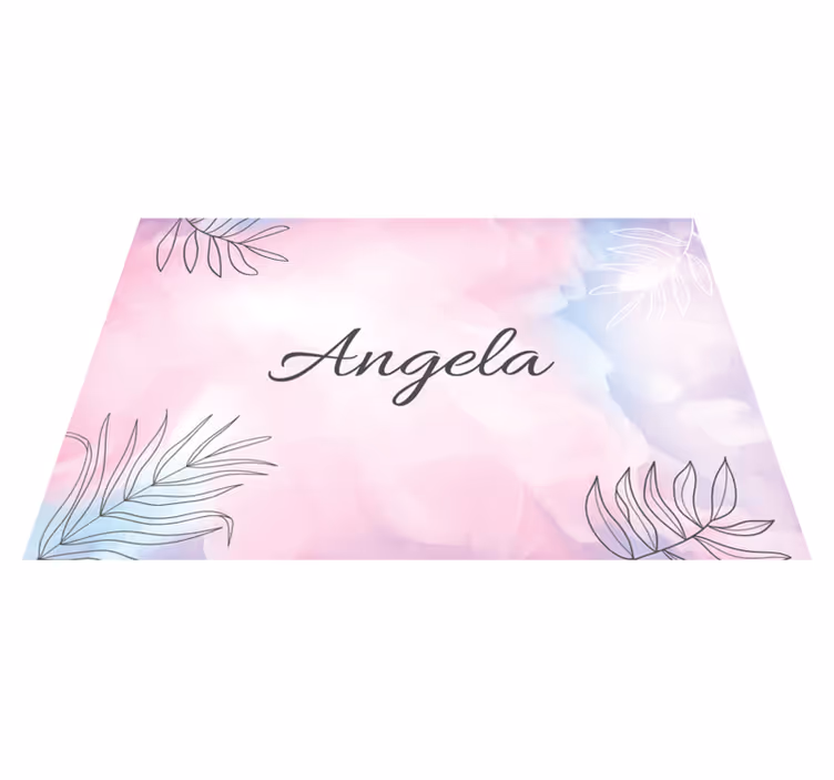 Spisebrikke med navn elegant blomsterfat - Tenstickers