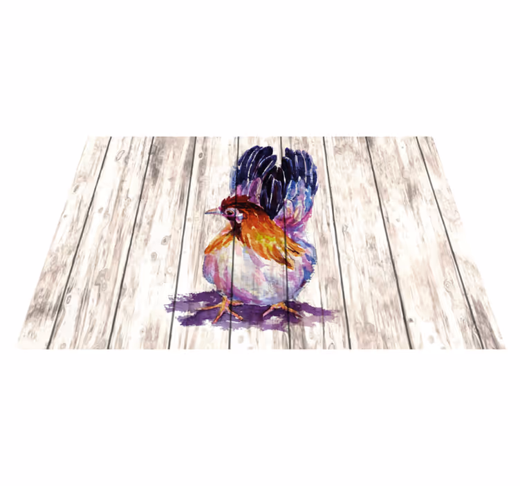 Spisebrikke original fargerik fugl illustrasjon - Tenstickers