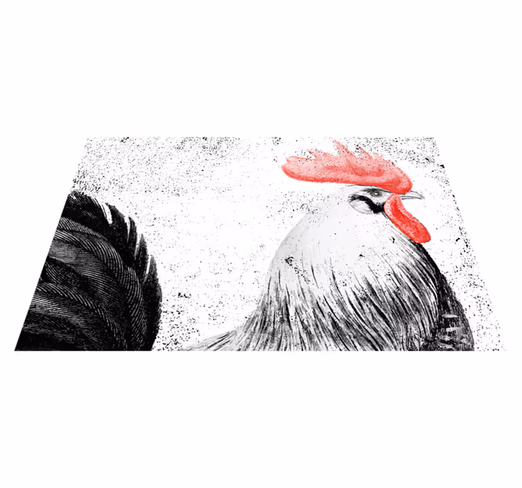 Rooster illustrasjon spisebrikke original - Tenstickers