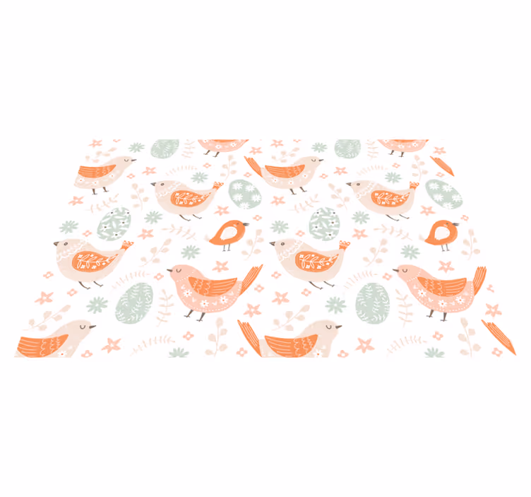 Minimalistiske nordiske småfugler spisebrikke spedbarn - Tenstickers