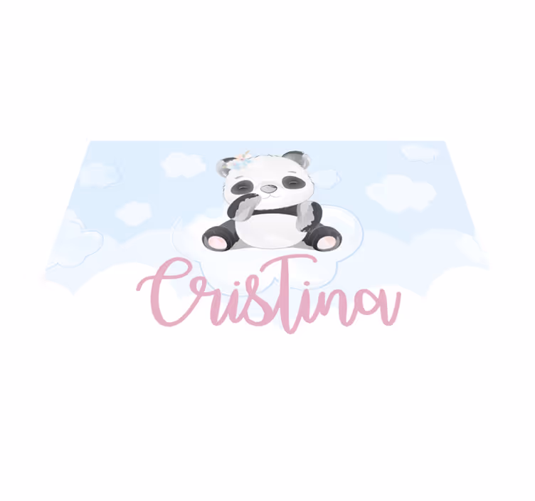 Søt panda karakter spisebrikke spedbarn - Tenstickers