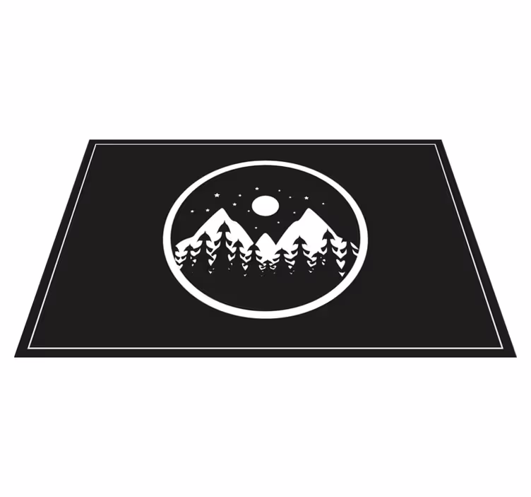 Spisebrikke moderne fjellandskap sirkel - Tenstickers