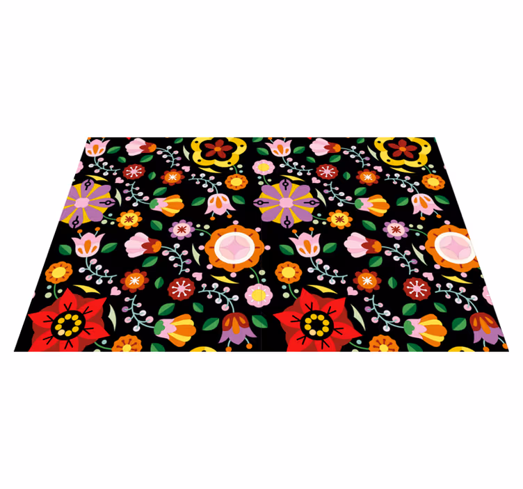 Spisebrikke original livlig blomsterinspirasjon - Tenstickers