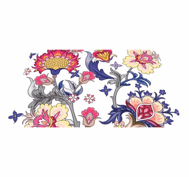Spisebrikke original blomsterdekorasjoner - Tenstickers