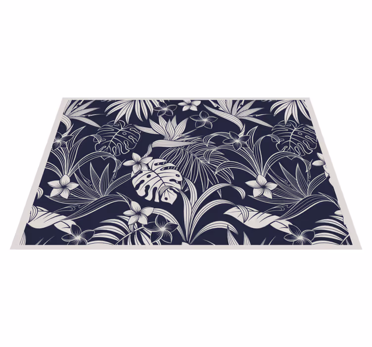 Tropisk blomsterprint spisebrikke elegant - Tenstickers