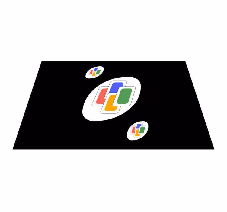 Spisebrikke original med livlige geometriske figurer - Tenstickers
