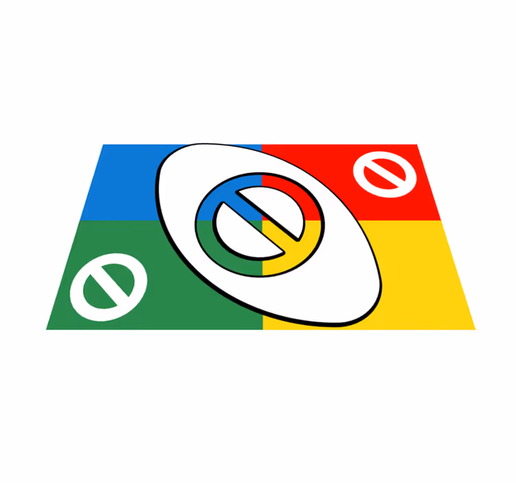 Moderne spisebrikke abstrakt fargerik form - Tenstickers